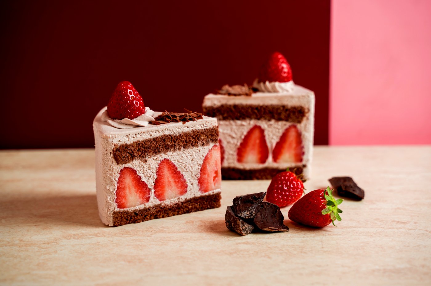 いちごのチョコショートケーキ